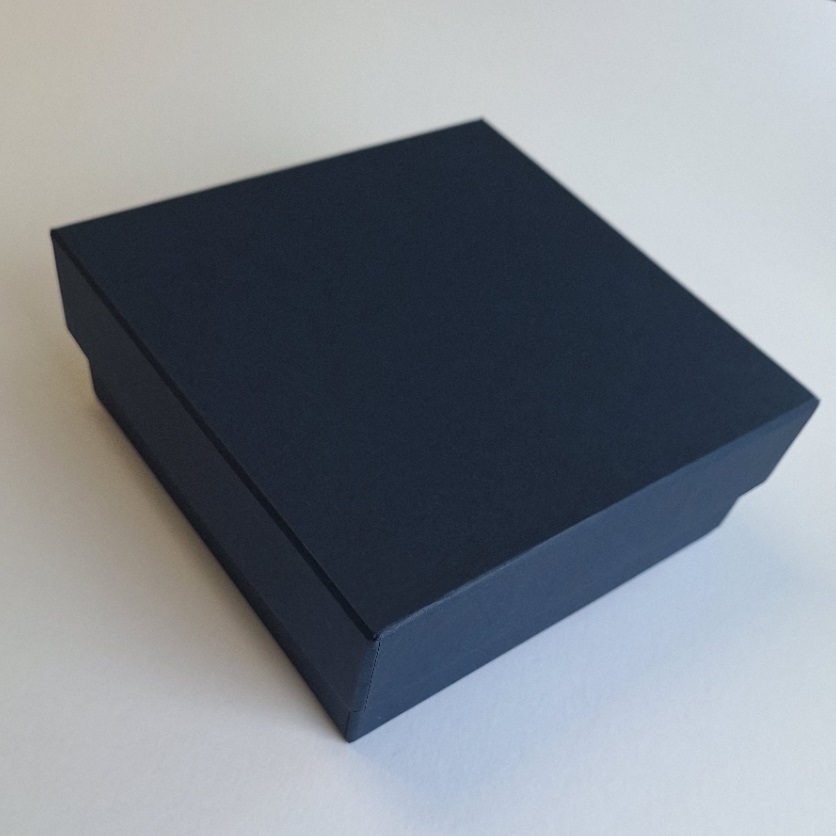 Navy gift box with lift off lid