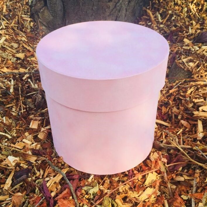 Pink hat box