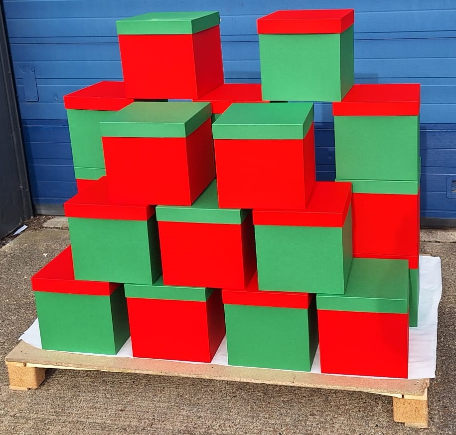 Coloured gift boxes for christmas